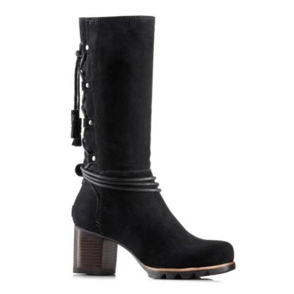 Sorel Farah Waterproof Suede Tall Black Boot size 7.5 womens shoes - Picture 14 of 14